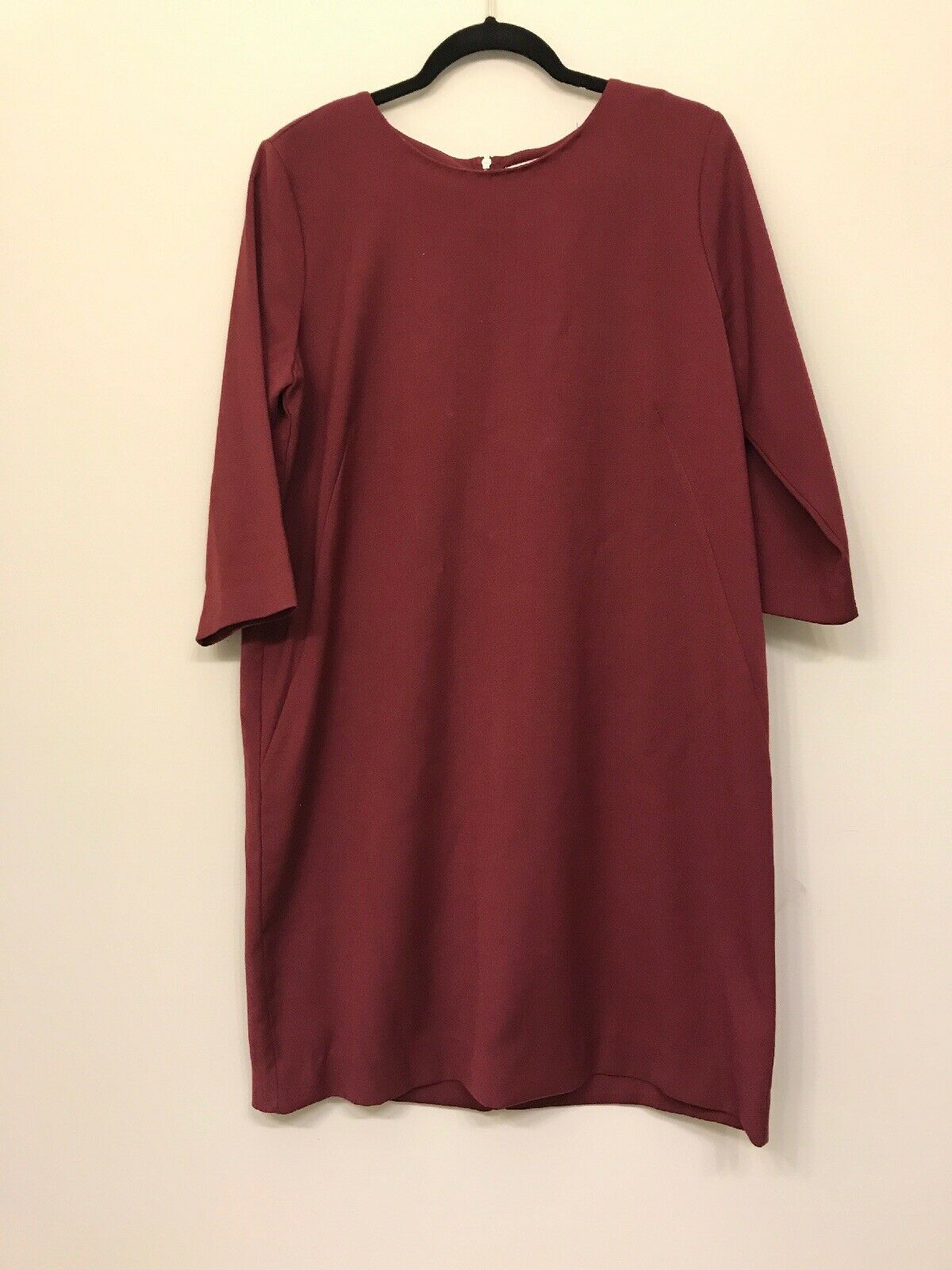 Primary image for GAP Womens 14 Shift Dress 3/4 Sleeve Maroon