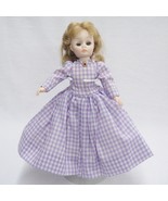 Vintage Madame Alexander Meg Little Women Doll Lavender Check Dress 11&quot; ... - $14.10