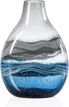 Handblown Swirl Glass Bulb Vase By Torre And Tagus Andrea For Home Decor... - $88.95