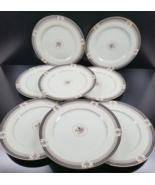 (8) Mikasa Tropez Dinner Plates Set Vintage Floral Grande Ivory L5504 Ja... - $148.17
