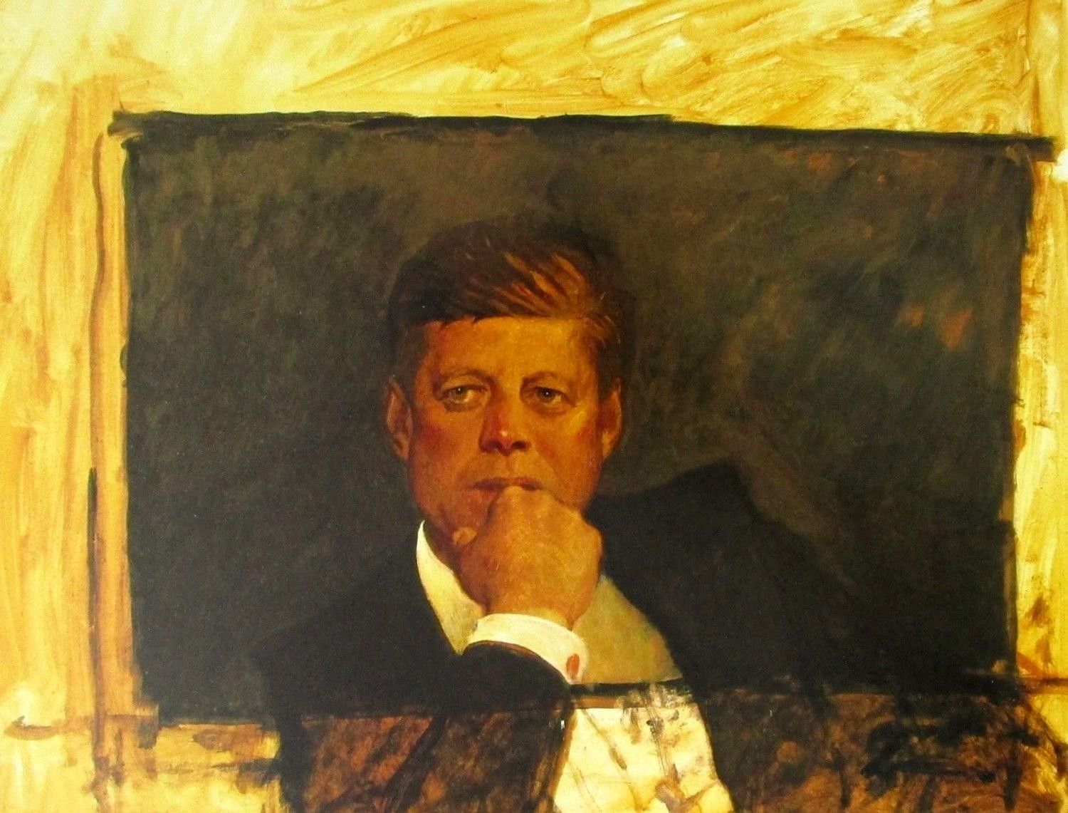 Vintage Art James Wyeth Portrait Of President John F Kennedy 1967     57 