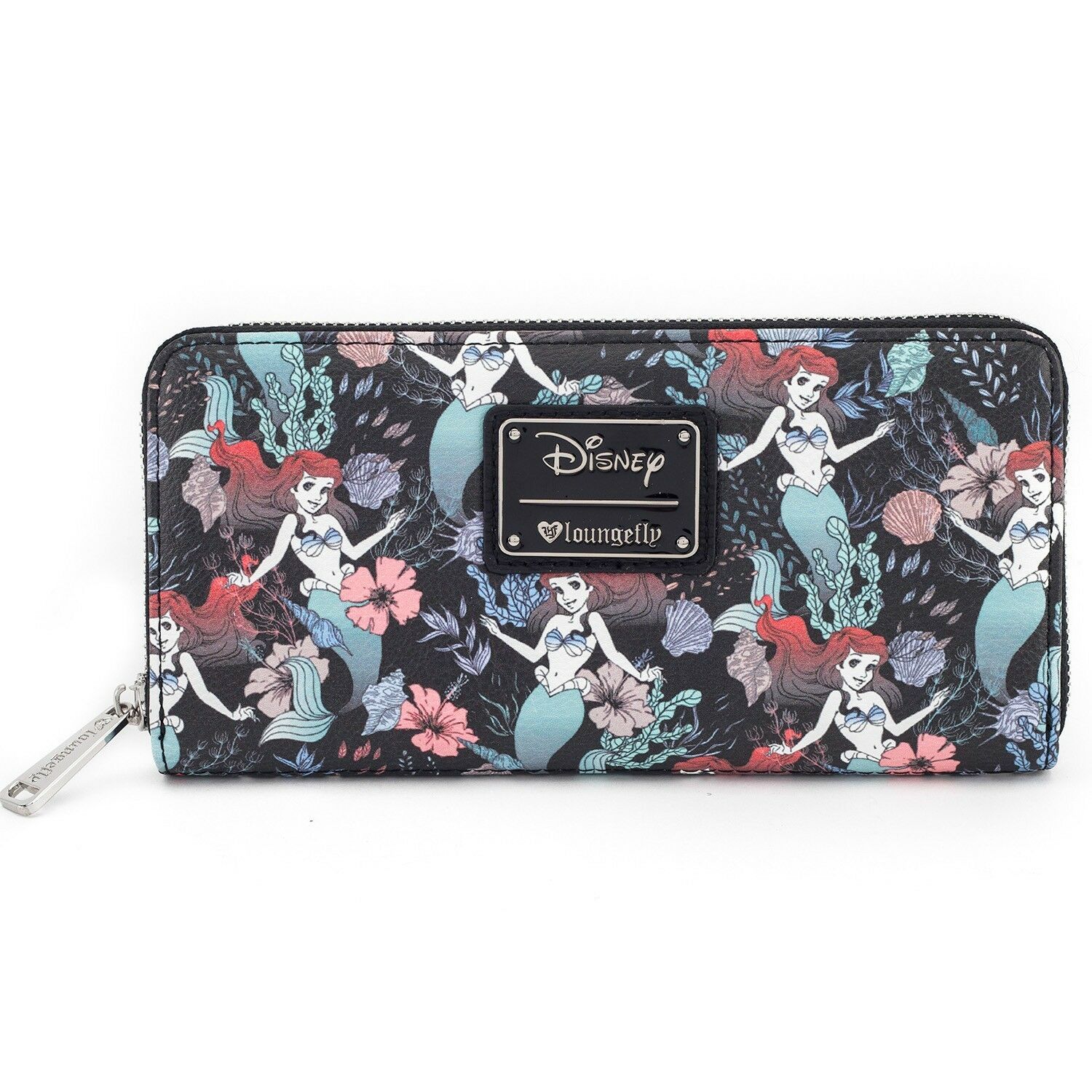 Loungefly Disney The Little Mermaid Ariel Floral Print Clutch Wallet ...