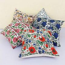 Traditional Jaipur Set of 5 Block Print Fabric Indian Cushions Pillow Covers Dec - $39.59