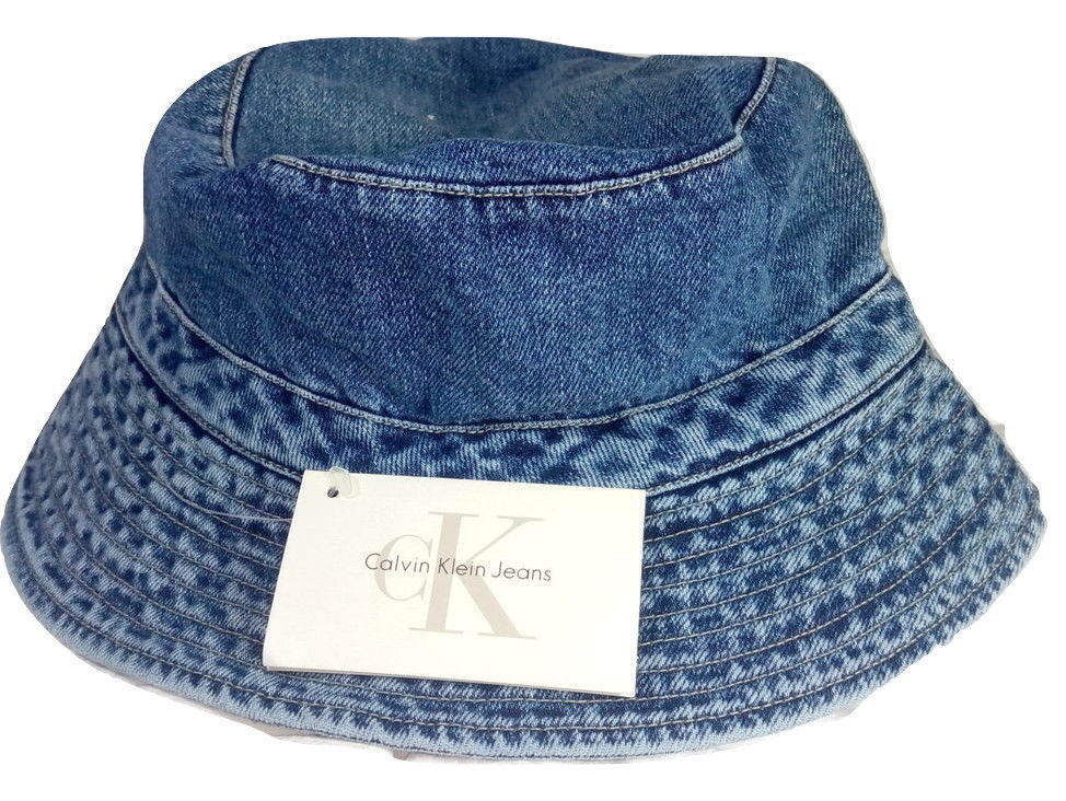 Calvin Klein Jeans Bucket Hat Made in Italy Blue original with hologram ...