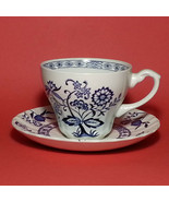 J &amp; G Meakin Coffee Cup with Saucer  Porcelain Made in England Blue Nordic - $14.50