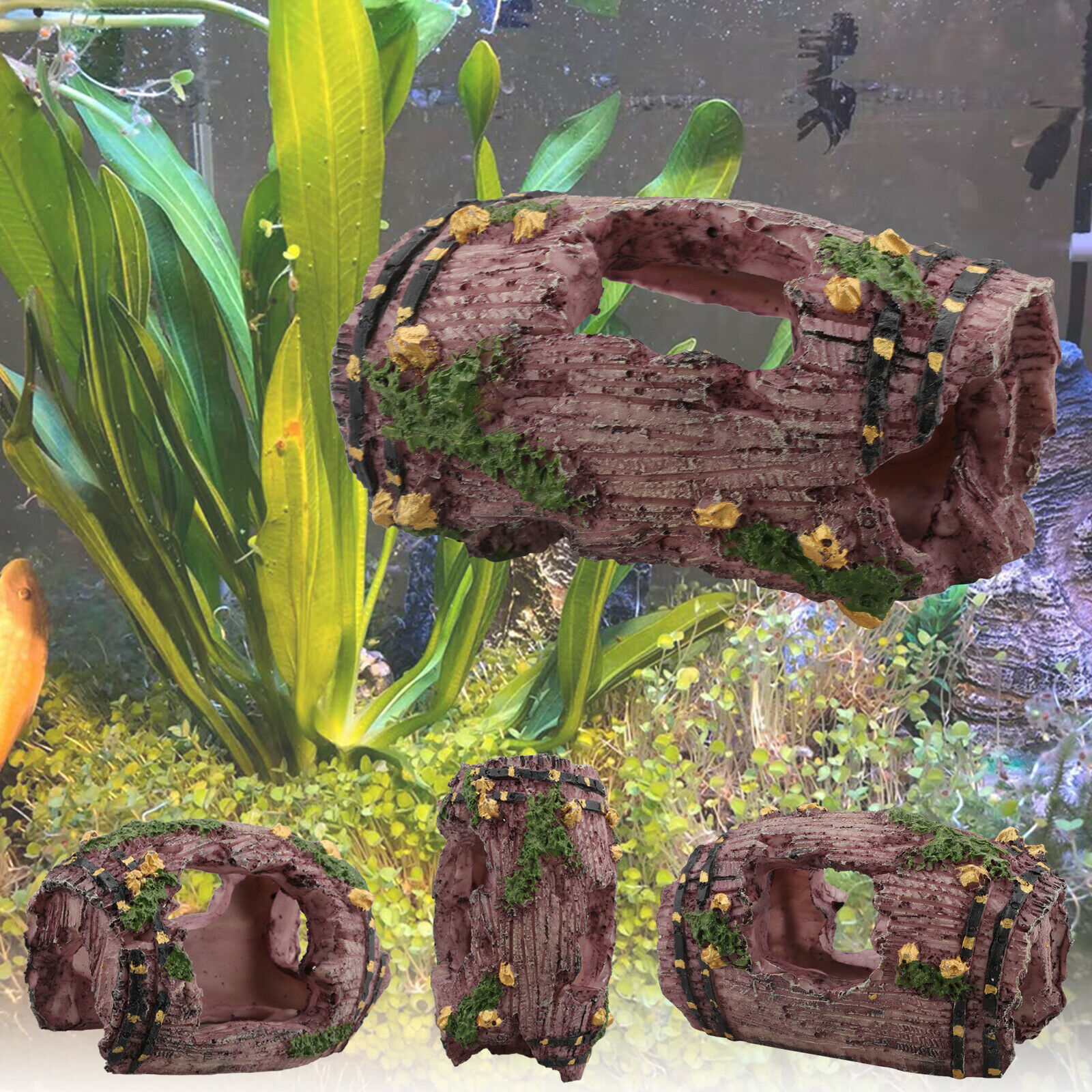 Aquarium Fish Tank Ornament Rockery Hiding Cave Landscape Underwater