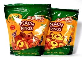 2 Bags Crayola Gummies By Bebeto 32 Oz Peach Rings No High Fructose Corn Syrup