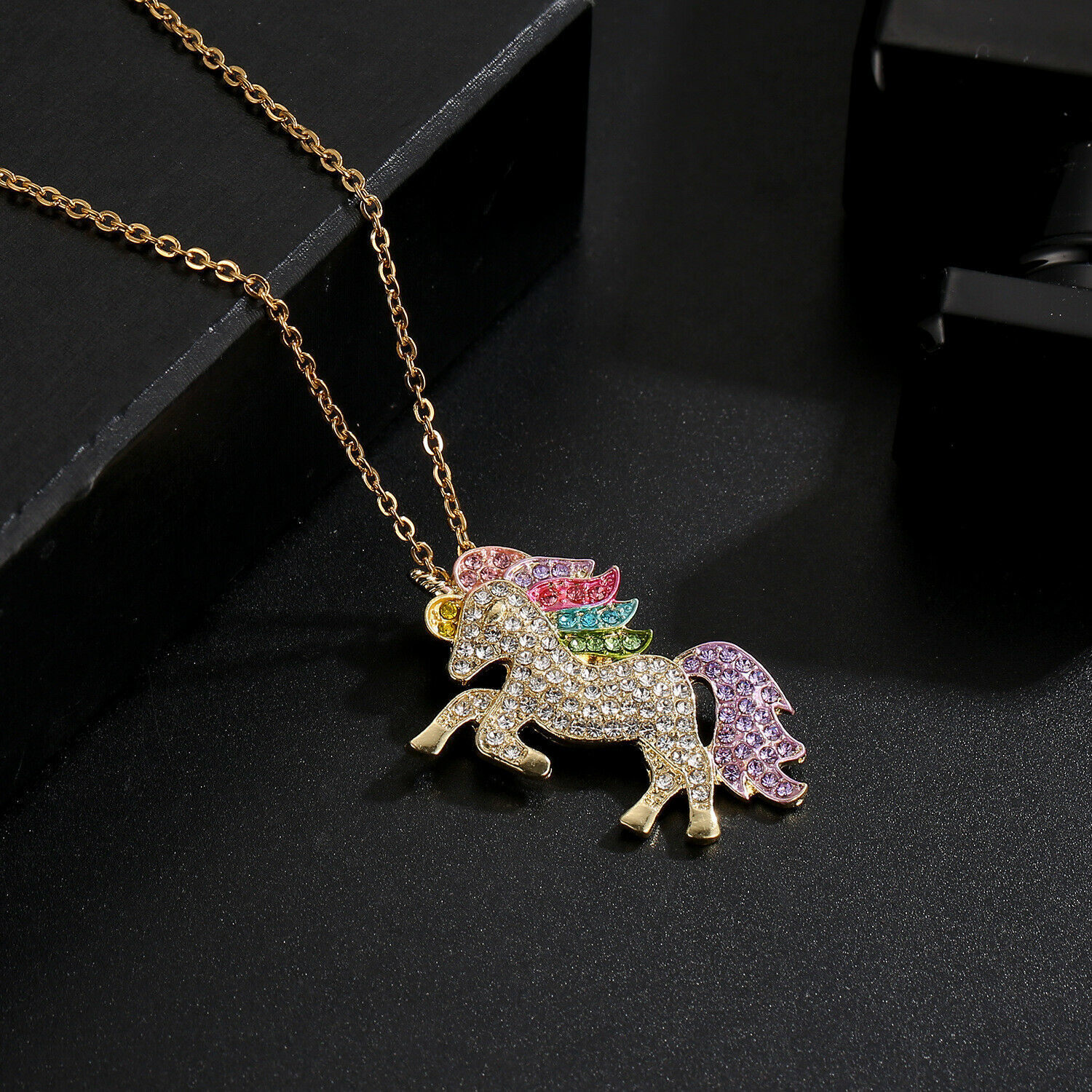 New Gold Magical Unicorn Pendant Necklace nwt N3000B Necklaces