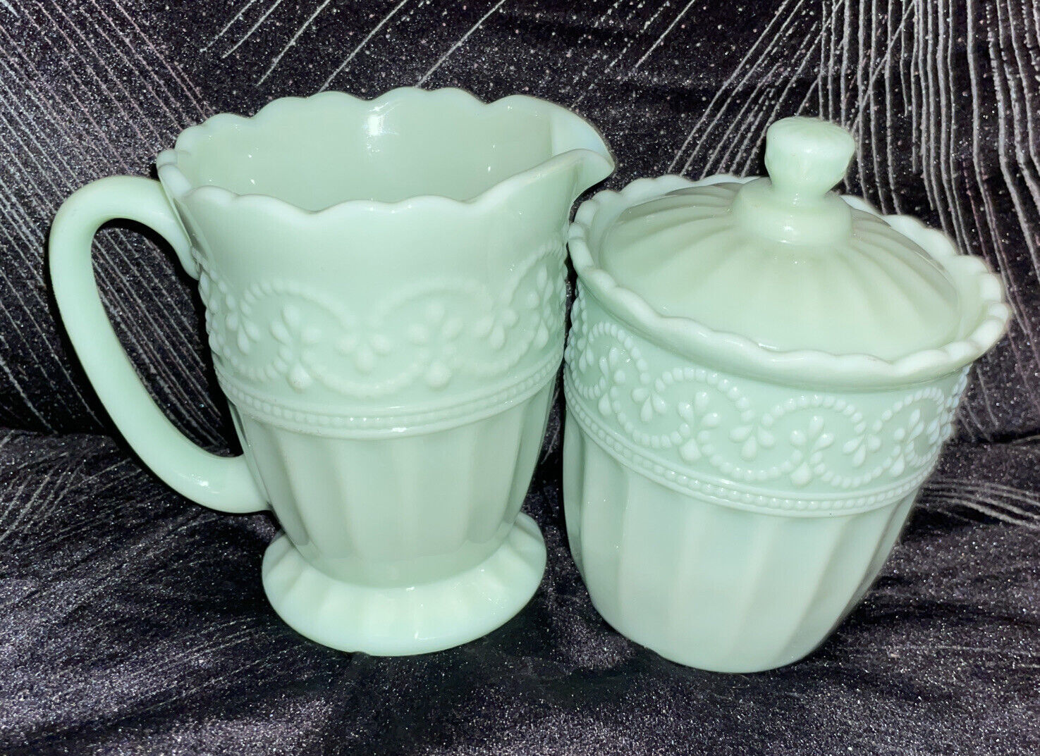The Pioneer Woman Cream And Sugar Set Jade Jadeite Green Timeless