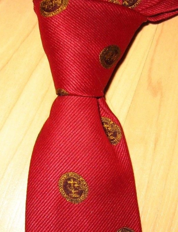 Georgetown University Necktie - Vintage 1950's College School Seal Red ...