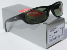 Ray Ban RB4033 601S48 Sport wrap Matte Black w POLARIZED Green Lens Sunglasses - $89.99