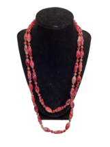 Beautiful Double Strand Pink Beaded Necklace - $23.99