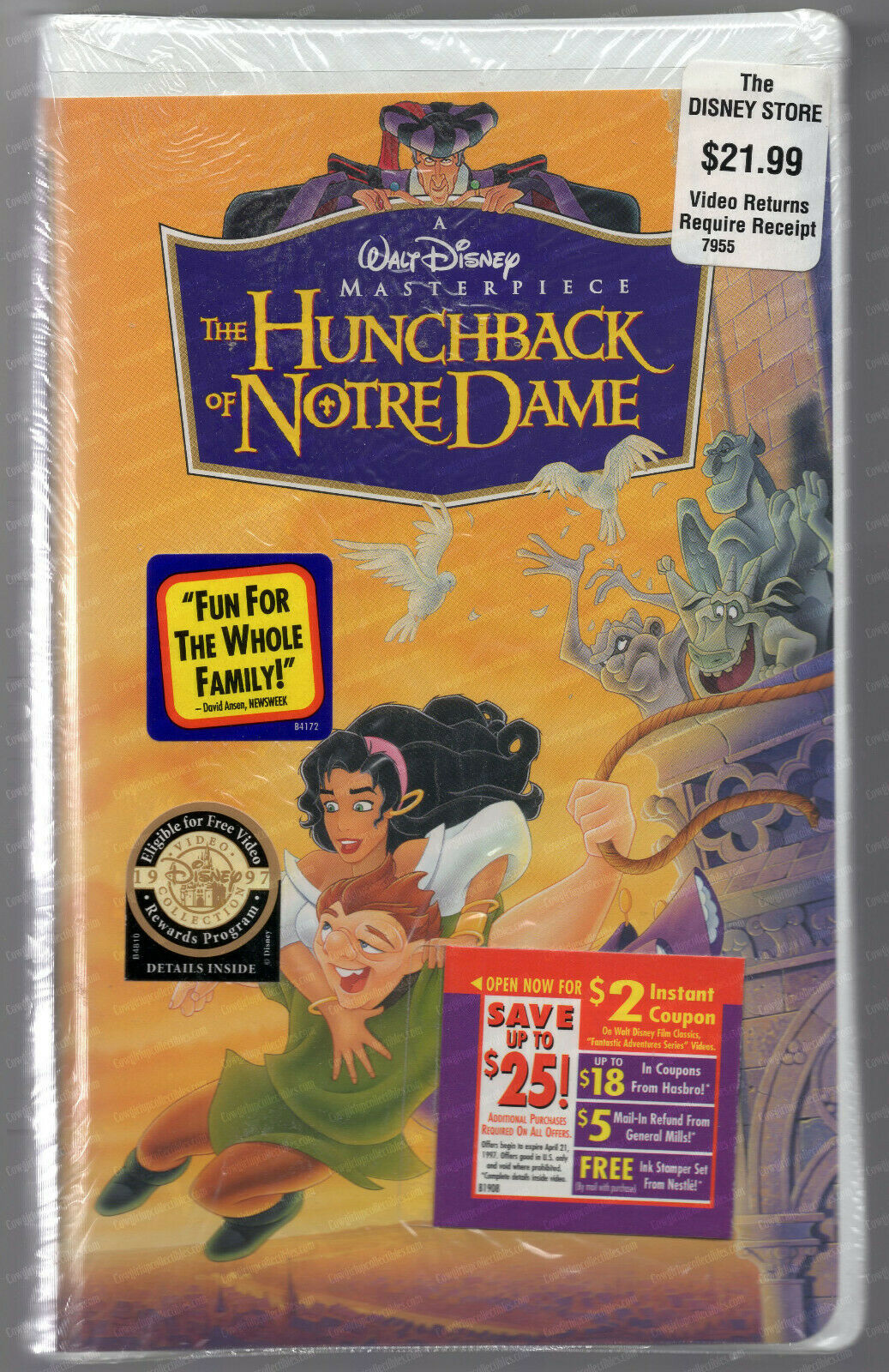 Walt Disney's Masterpiece Hunchback of Note Dame VHS #7955 Sealed ...