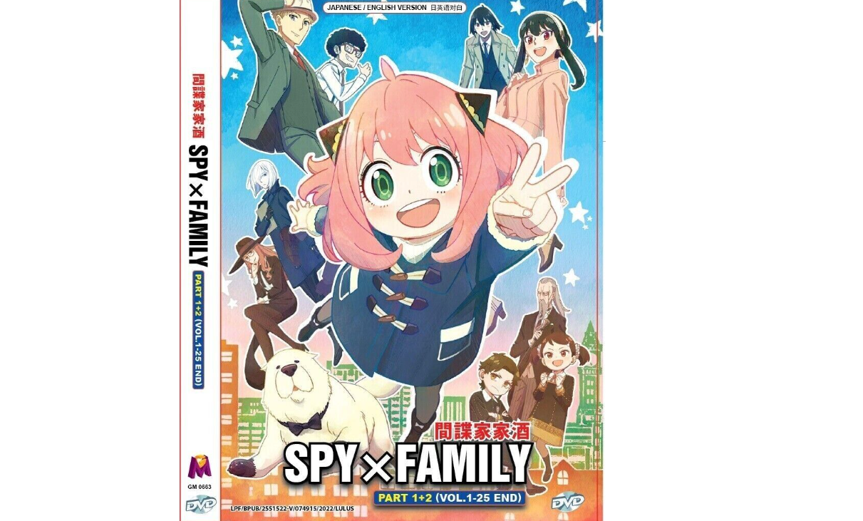 Spy X Family Part 1+2 Vol.1-25 END Complete Anime DVD [English Dub - Spy X Family English Dub Episode 10