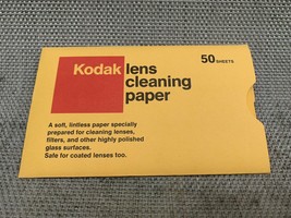 Kodak Lens Cleaning Paper. 50 sheets. No Longer Made. FREE SHIPPING C0 - $7.50