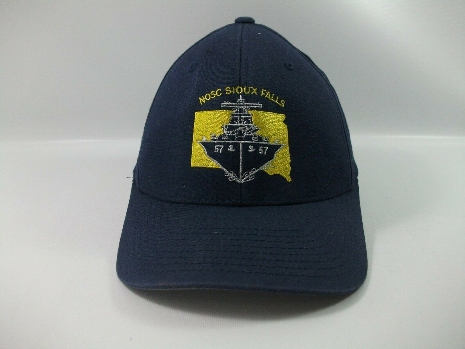 NOSC Sioux Falls 57 US Naval Reserve Hat Blue S-M Stretch Fit Baseball ...