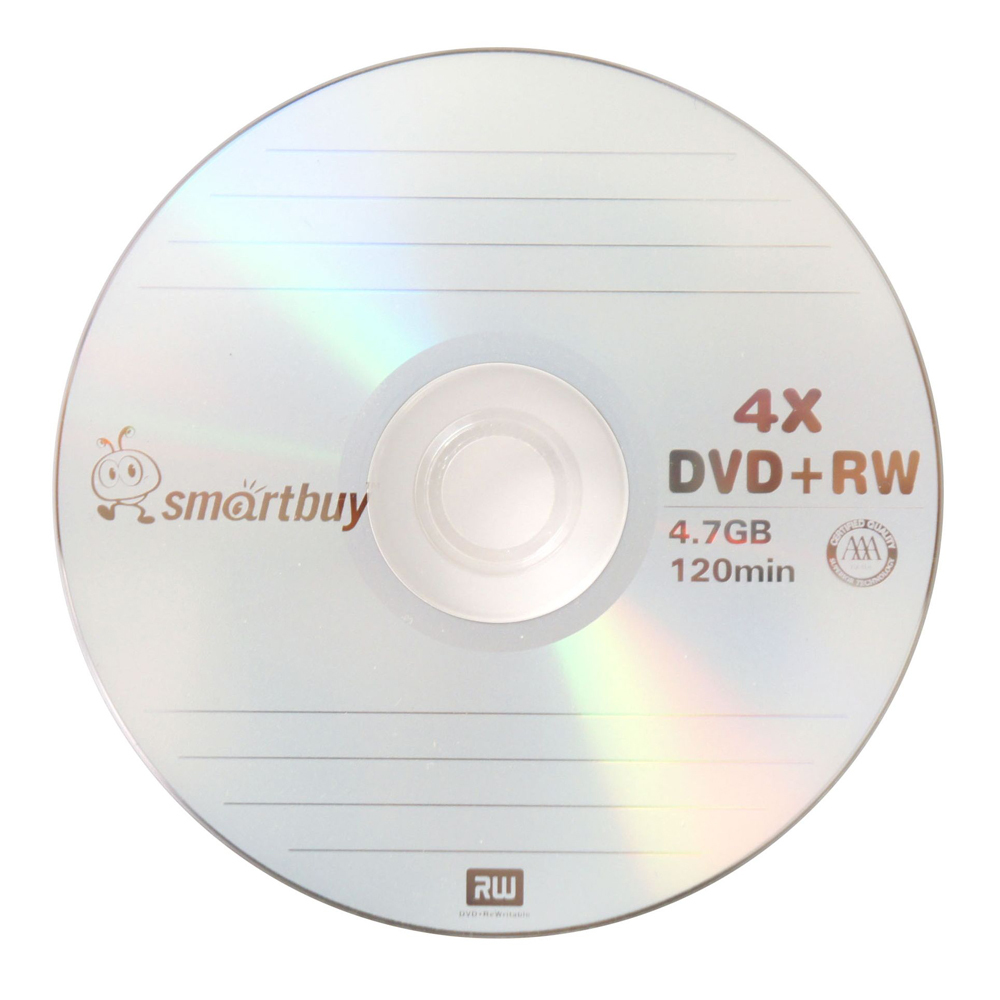 50 Pack Smartbuy Blank DVD+RW 4x 4.7GB Branded Logo Rewritable DVD Media Disc CD, DVD & Blu