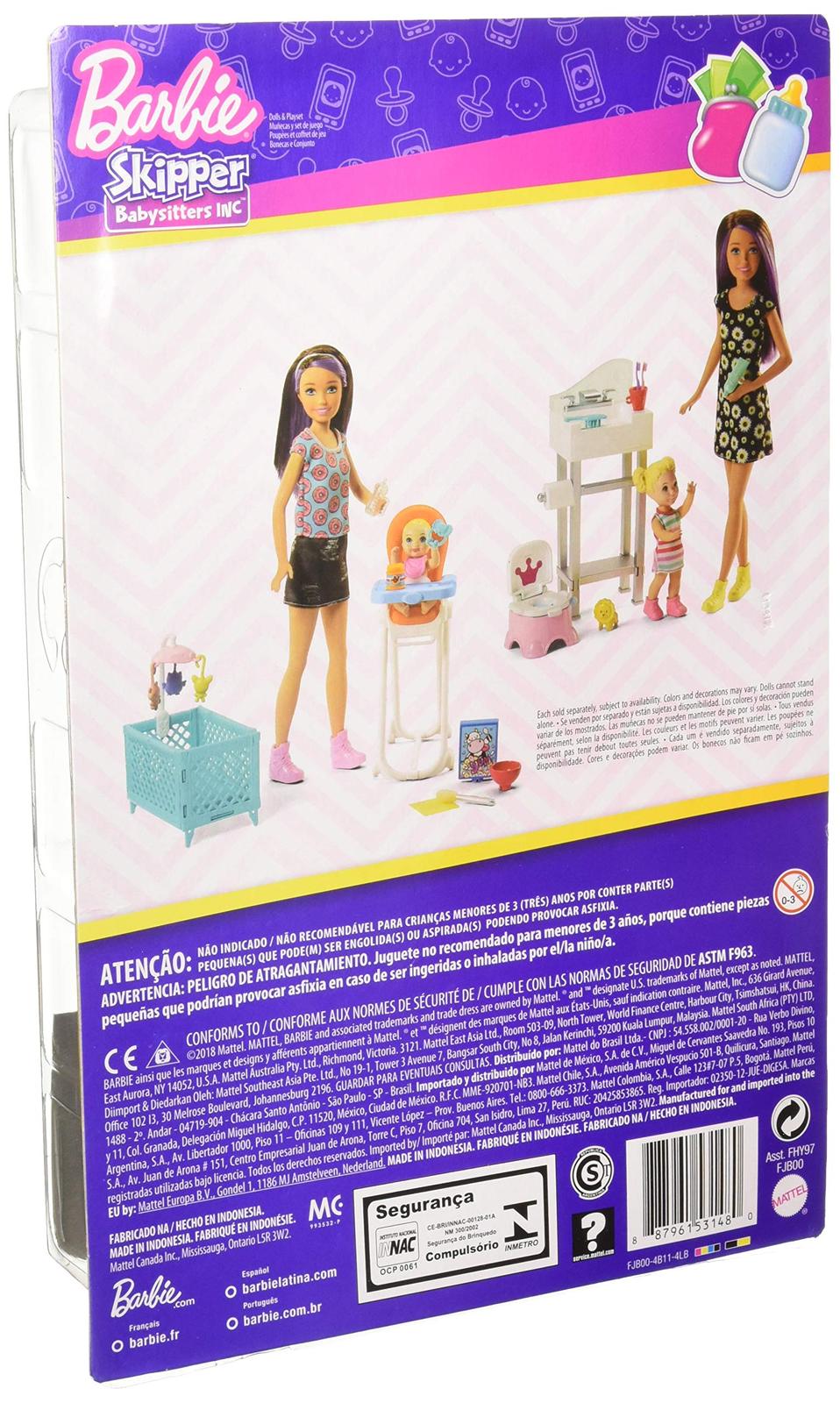 barbie skipper babysitter doll and stroller playset