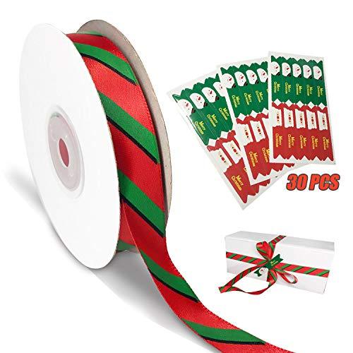 Christmas Ribbon Gift Wrapping Ribbon Polyester Ribbon 25 Yard