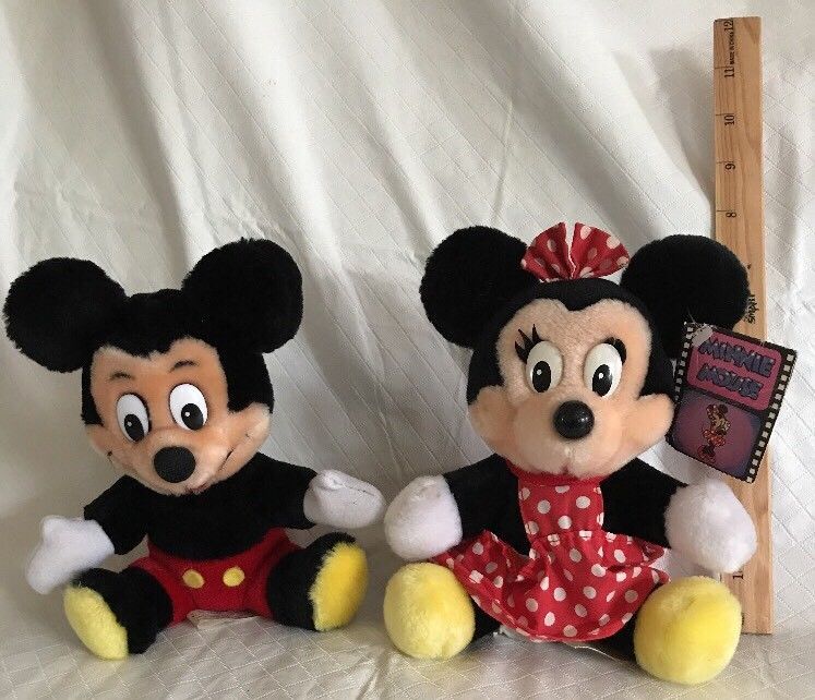 vintage mickey and minnie mouse stuffed animals