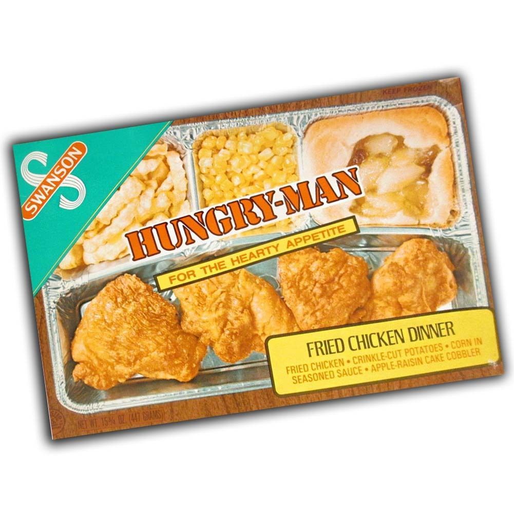 Vintage Swan Fried Chicken Hungry Man TV Dinner 4x6 Inch Magnet - Magnets