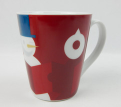 2012 Starbucks Christmas Red Snowman Coffee Mug VG Condition - $13.85