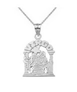 Sterling Silver Zodiac Astrological Virgo Maiden Wheat Shaft Pendant Nec... - $31.74+