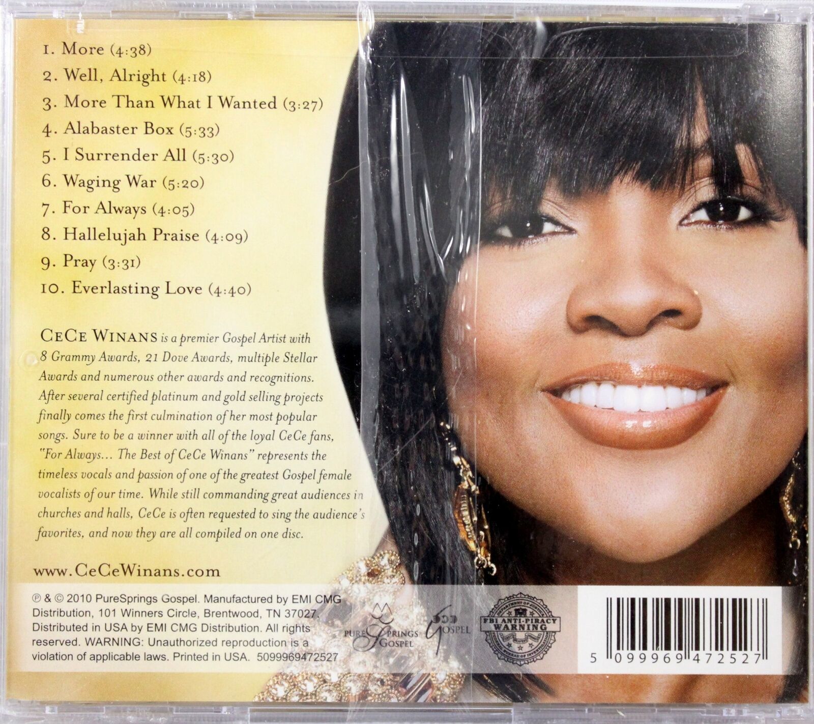 CeCe Winans The Best of: For Always NEW CD Christian Contemporary
