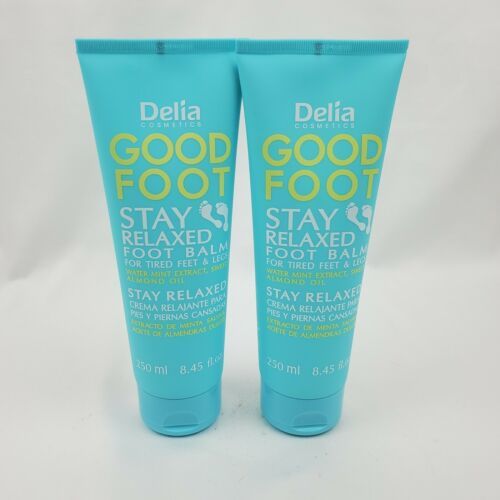 Primary image for 2X Delia Cosmetics Good Foot Feet Stay Relaxed Foot Balm 8.45oz each