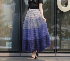 Army Green Tiered Tulle Skirt Womens Tiered Tulle Party Skirt Plus Size image 8