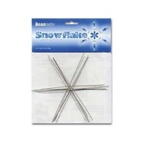 3 Packs SNOWFLAKE Metal Wire FORMS 6&quot;  ~You Decorate ~ Beadsmith Total 1... - $19.08
