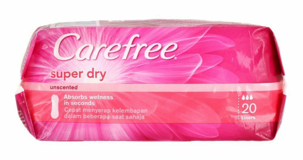 Carefree Super Dry Panty Liners - 20 Piece