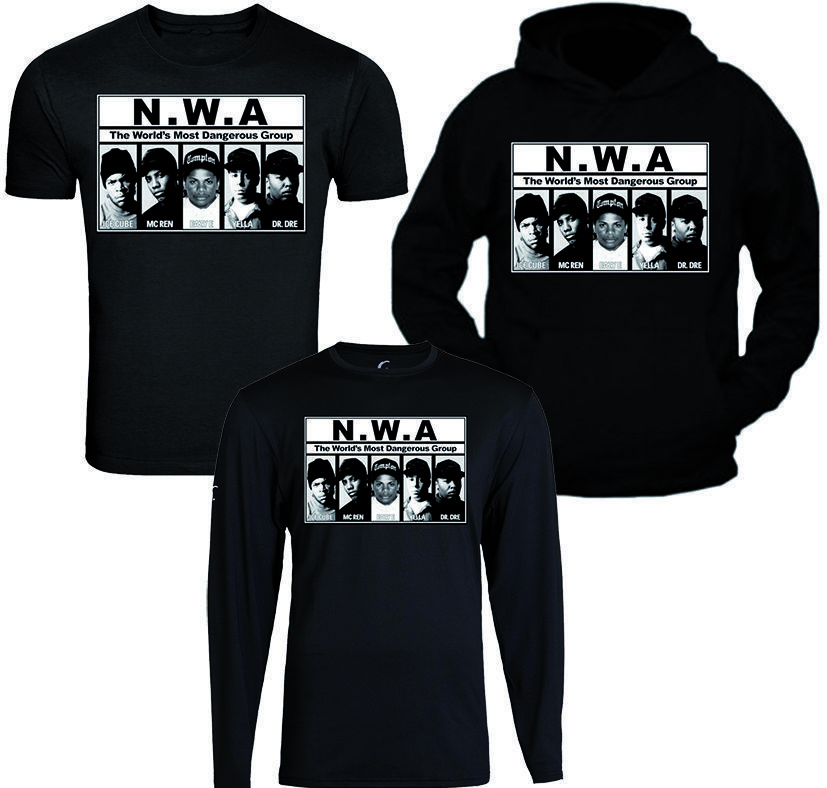 NWA Hoodie Dr.Dre Eazy E Ice Cube Hip Hop Rap beats T-shirt Long Sleeve S - 3XL