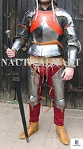 Halloween Medieval Reenactment Gothic Steel Half Suit Of Armor LARP SCA Costume