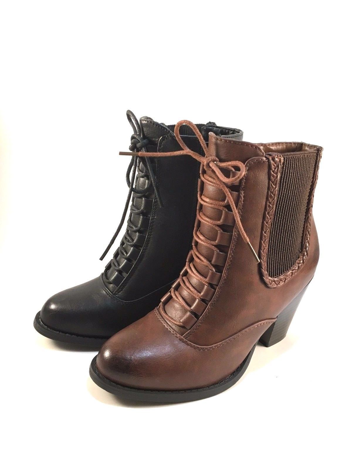 Image of Pierre Dumas Denny- Thick Heel Round Toe Ankle Boots Choose Sz/Color
