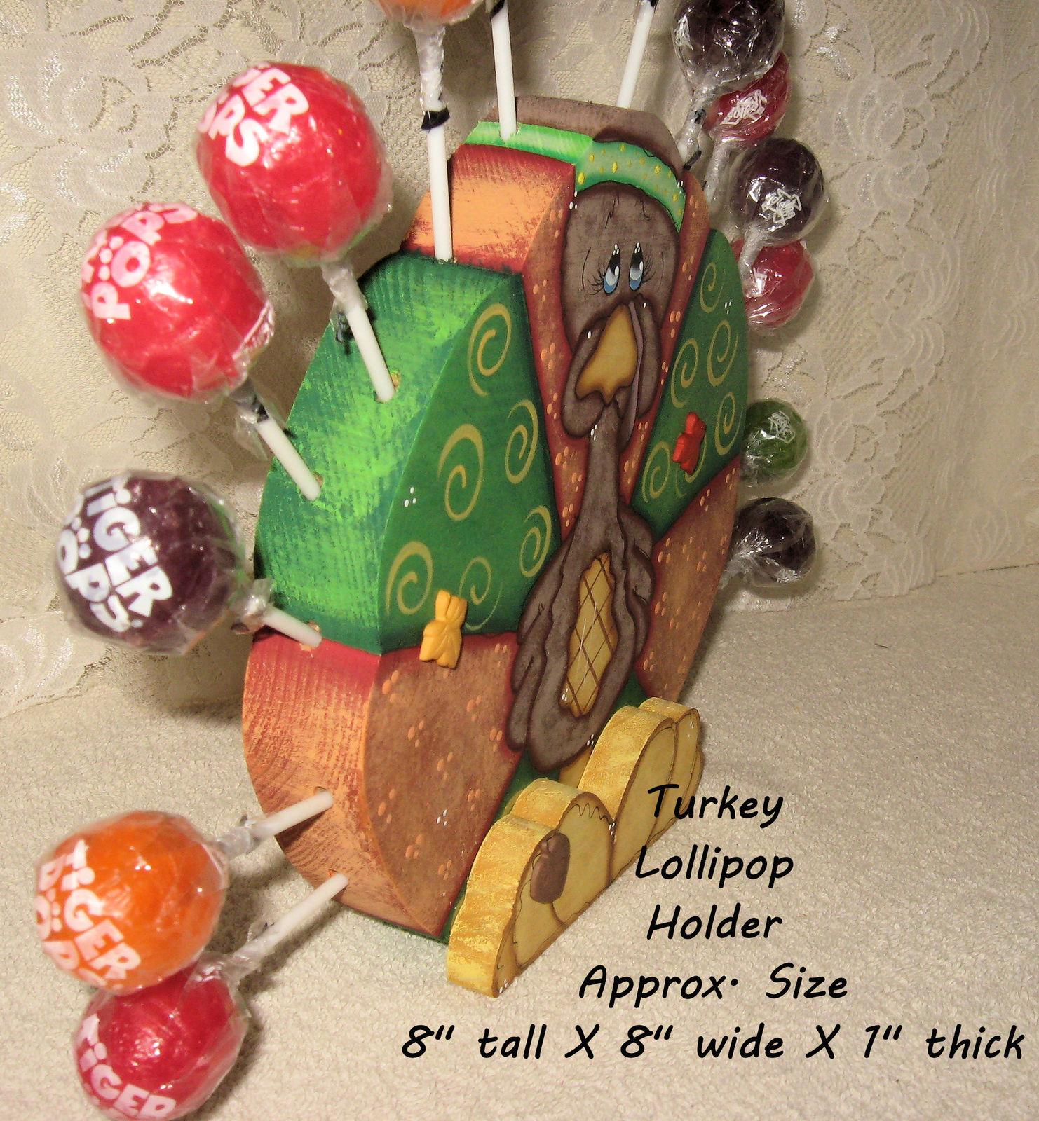 Turkey Lollipop Holders, Thanksgiving Accents, Wood ...