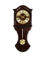 Bedford Clock Collection 27.5 Inch Wall Clock with Pendulum and Chimes i... - $163.98
