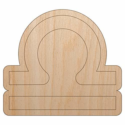 Libra Horoscope Astrological Zodiac Sign Unfinished Wood Shape Piece Cutout for