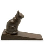 Trovety Linda Cat Door Stopper - Cast Iron Door Stopper with Cat Figurine  - $10.88