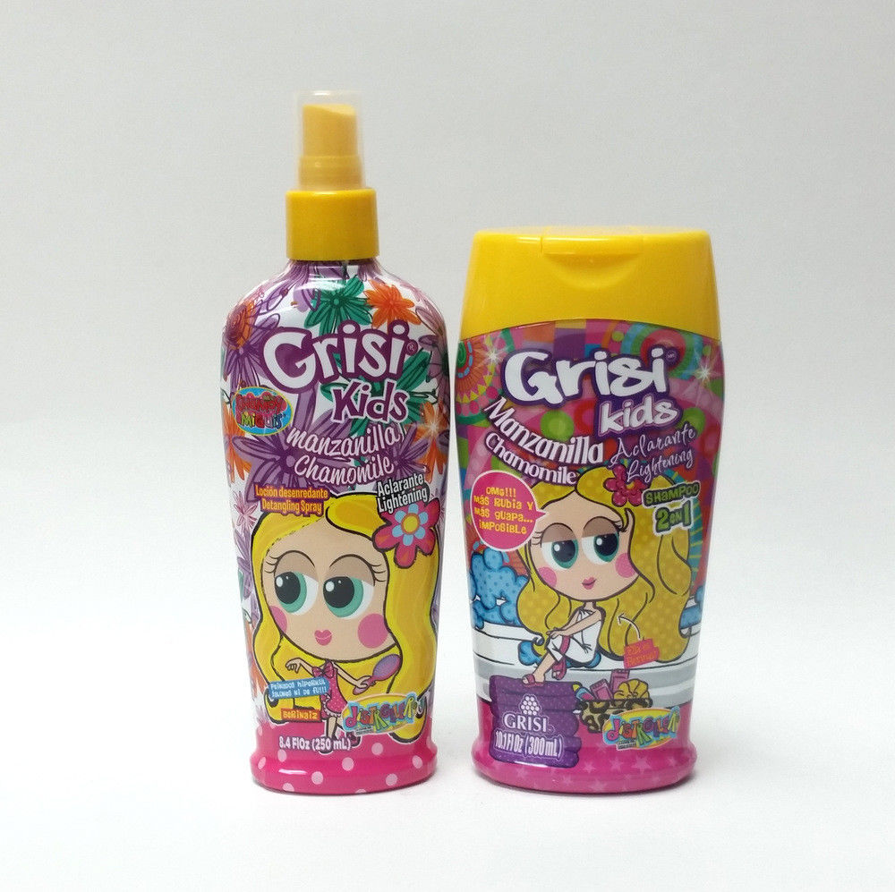 Grisi Kids Chamomile Lightening Shampoo 10.1 oz & Detangling Spray 8.4