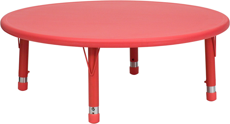 Red Preschool Activity Table YU-YCX-005-2-ROUND-TBL-RED-GG