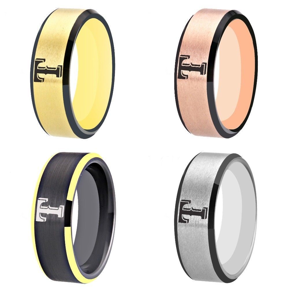 Tennessee Vols Logo 8mm Tungsten Ring Wedding Band Jewelry Man Women