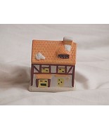 Classic Style Bisque Orange Roof Village House Cabin Christmas Holiday T... - $12.86