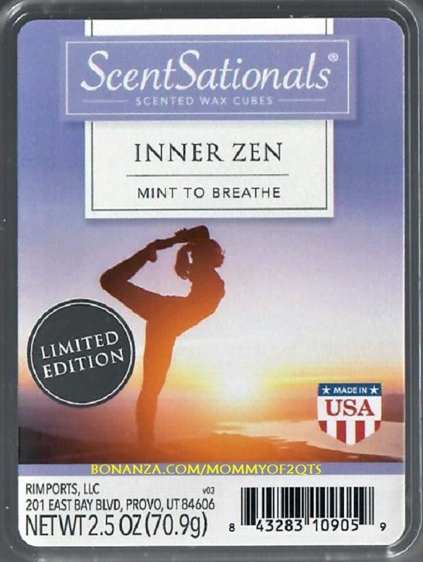 Inner Zen Mint ScentSationals Scented Wax Cubes Tarts Melts Potpourri