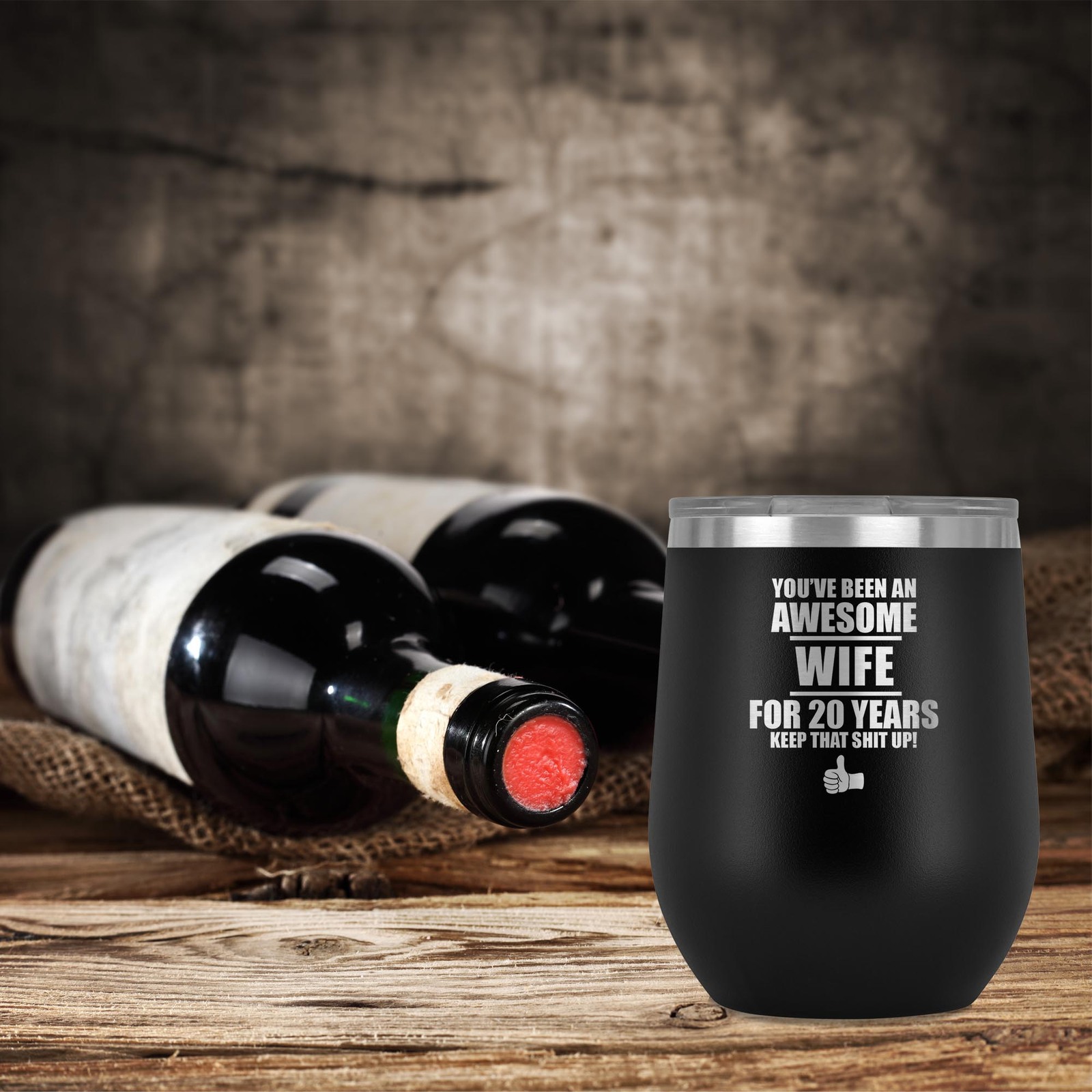 20th Wedding Anniversary Wine Tumbler 20 Year Gift For ...