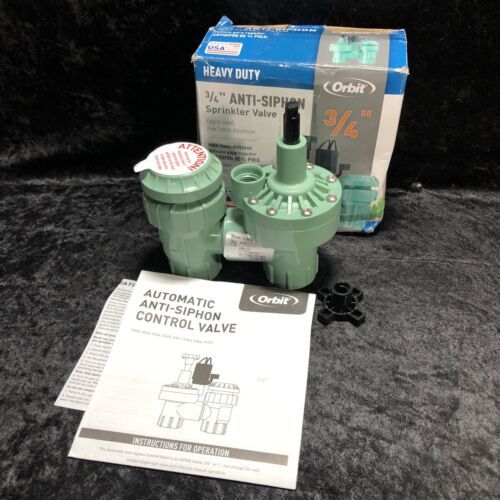 Orbit 3/4” Plastic NPT Automatic AntiSiphon Zone Valve Only Model
