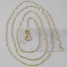 18K Yellow Gold Mini Singapore Braid Rope Chain 16 Inches, 1 Mm, Made In Italy - $147.20
