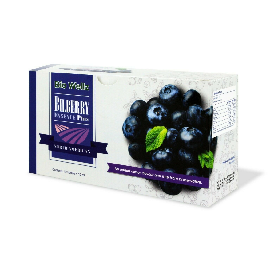 Bio Wellz Bilberry Extract Eye Health Antioxidant Raspberry Marigold Greengage