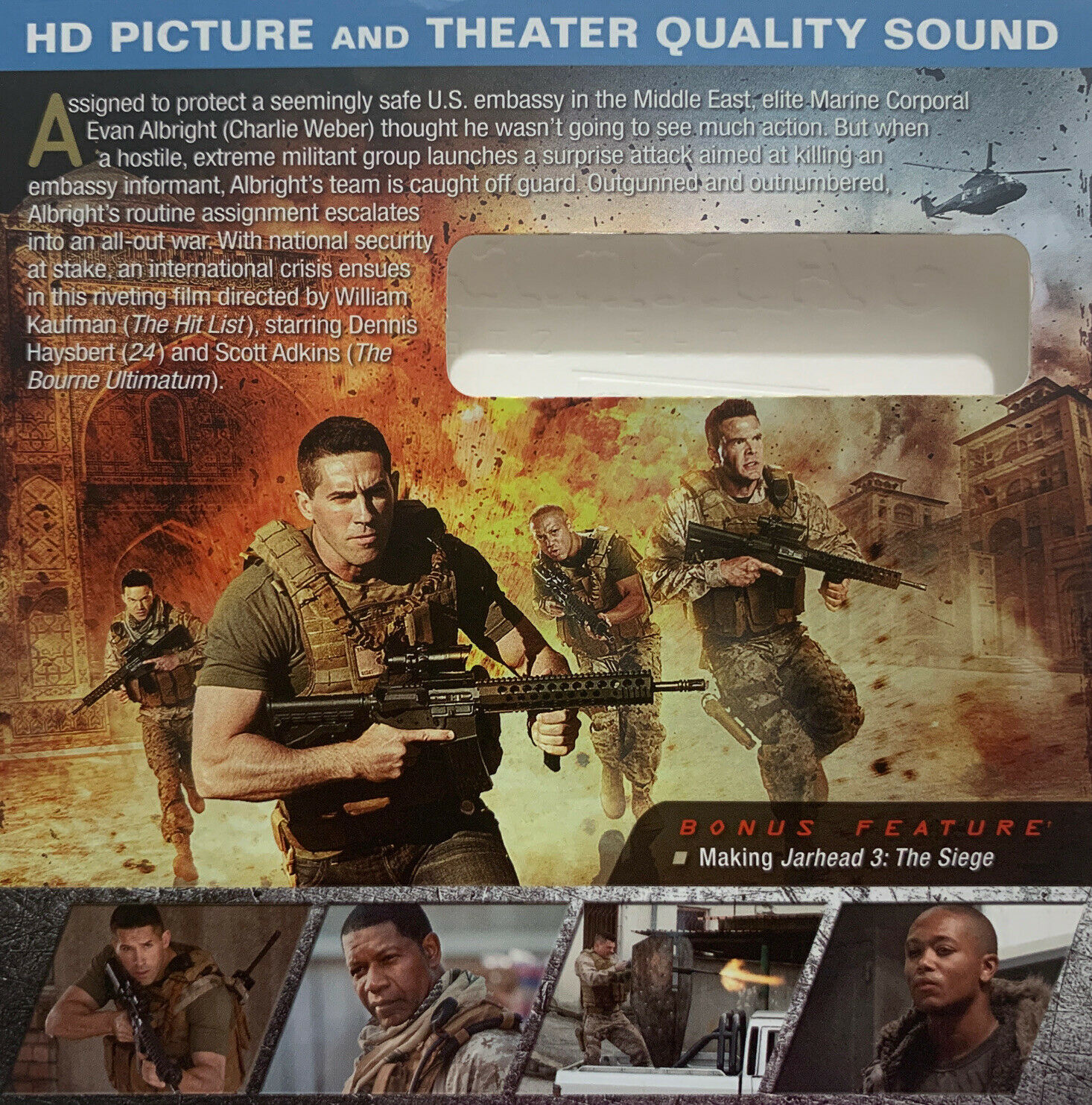 Jarhead 3 The Siege Blu-Ray + DVD Combo Scott Adkins, Charlie Weber ...