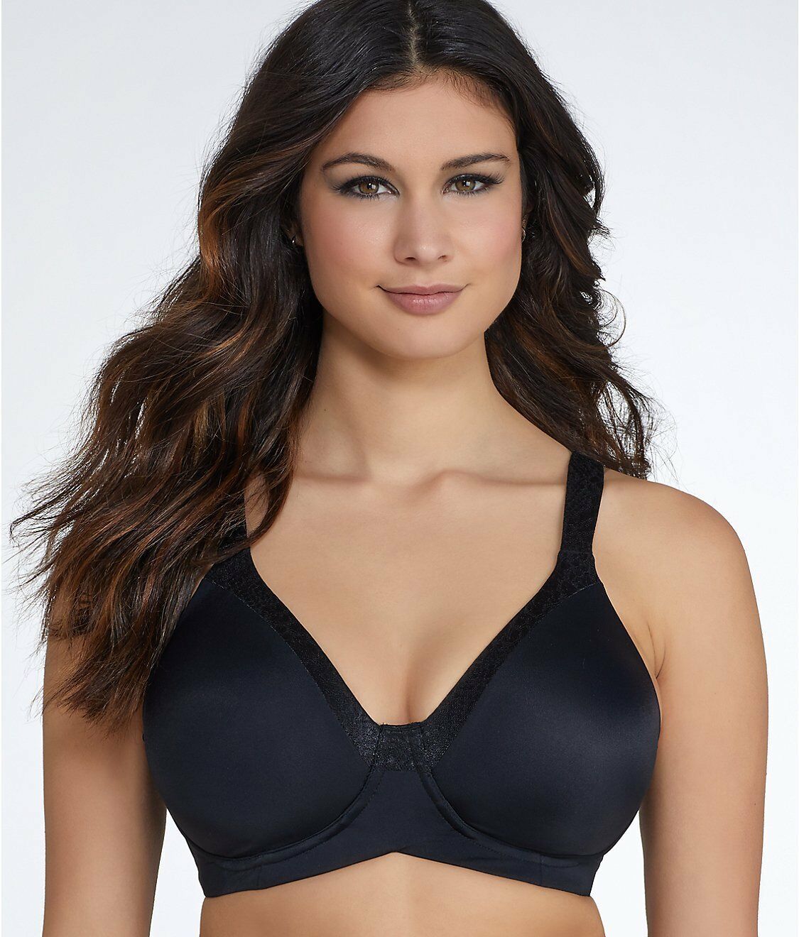 LEADING LADY Black Luxe Body Backsmooth WireFree TShirt Bra, Size 40A